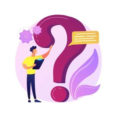 Website FAQ section vector concept metaphor Website FAQ section. User helpdesk, customer support, frequently asked questions. Problem solution, quiz game Confused man cartoon character. Vector isolated concept metaphor illustration